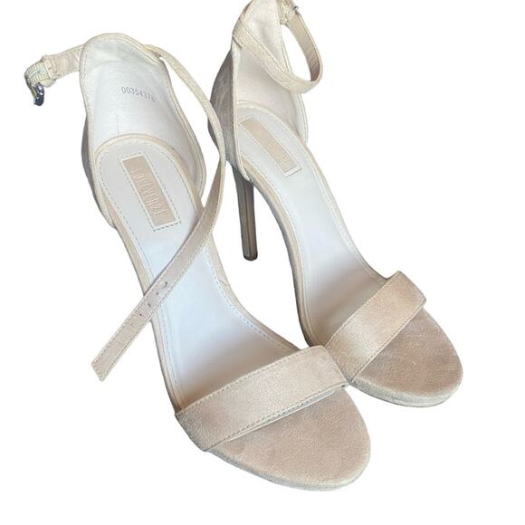 Forever 21 Womens Heels Size 7 Nude Beige Stiletto Wedding Guest Formal Party - Picture 1 of 7